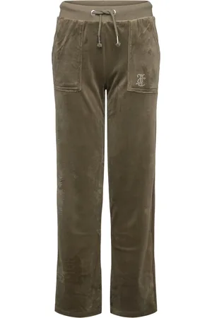 Juicy Couture Jc Diamante Wide Leg Jogger Bottoms Sweatpants Green
