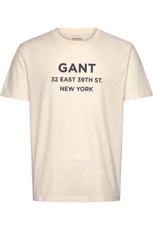 GANT Small Graphic Printed T-Shirt Tops T-Kortærmet Skjorte Cream