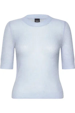 HUGO BOSS Fusionana Tops Knitwear Jumpers Blue