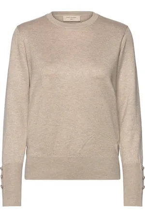 Freequent Fqkatie-Pullover Tops Knitwear Jumpers Beige