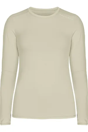 Röhnisch Jacquard Long Sleeve Sport T-shirts & Tops Long-sleeved Cream