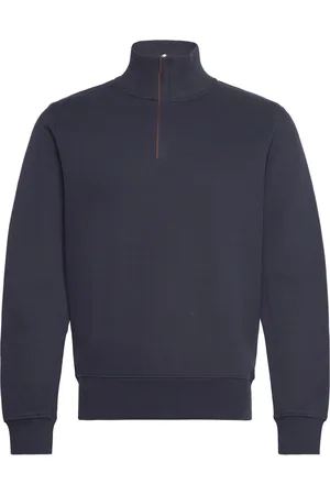 GANT Sacker Rib Half Zip Tops Sweatshirts & Hoodies Sweatshirts Navy