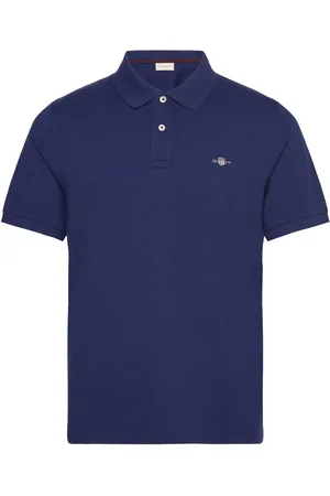 GANT Shield Logo Ss Pique Tops Polos Short-sleeved Blue