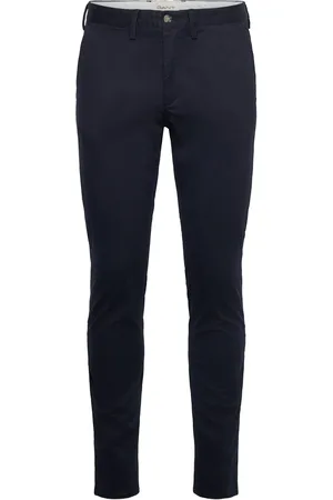 GANT Slim Archive Shield Chinos Bottoms Trousers Chinos Navy