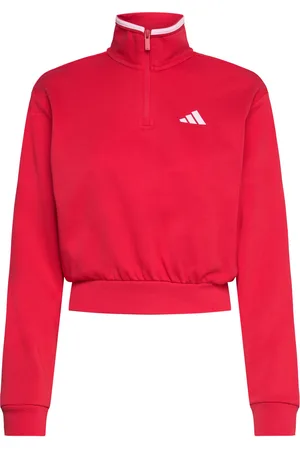 adidas W Cb 14Zip Sport Women Sport Clothing Sport Sweatshirts & Hoodies Sport Sweatshirts Red