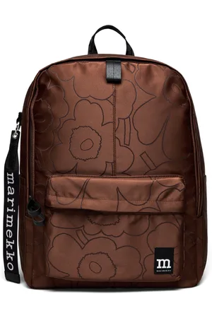 Marimekko Zip Top Backpack Piirto Unikko Rygsæk Taske Brown