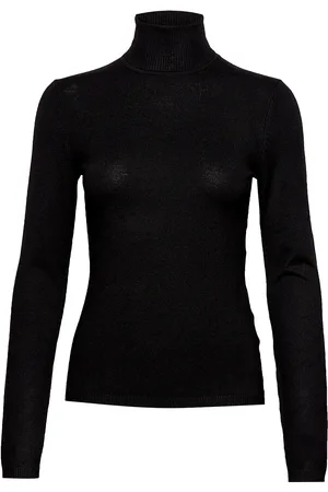 Culture Cuannemarie Rollneck Tops Knitwear Turtleneck Black