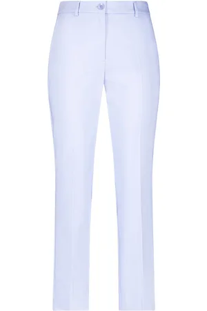 Gerry Weber Pant Cropped Bottoms Trousers Straight Leg Blue