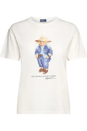 Ralph Lauren Polo Bear Cotton Jersey Tee Tops T-shirts & Tops Short-sleeved White