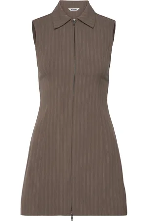 Weekday Zip Dress Kort Kjole Brown