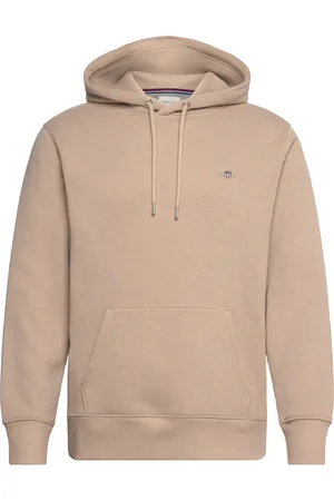 GANT Reg Shield Hoodie Tops Sweatshirts & Hoodies Hoodies Beige