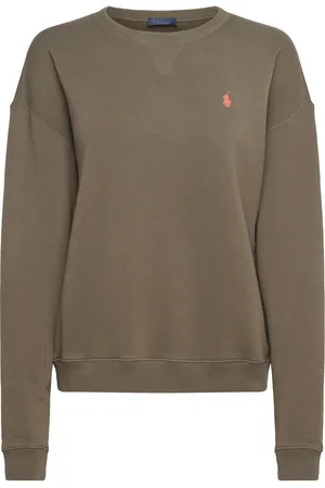 Ralph Lauren Fleece Crewneck Sweatshirt Tops Sweatshirts & Hoodies Sweatshirts Green