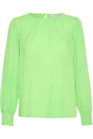 Kaffe Karoca Ls Blouse Tops Blouses Long-sleeved Green
