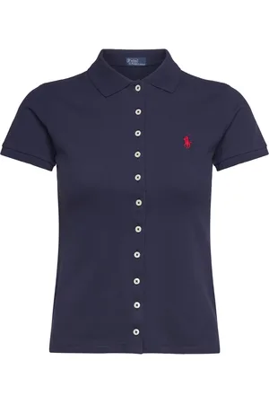 Ralph Lauren Butt D-Placket Polo Shirt Tops T-shirts & Tops Polos Navy