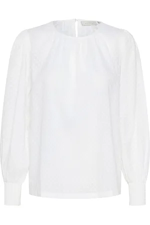 Kaffe Karoca Ls Blouse Tops Blouses Long-sleeved White