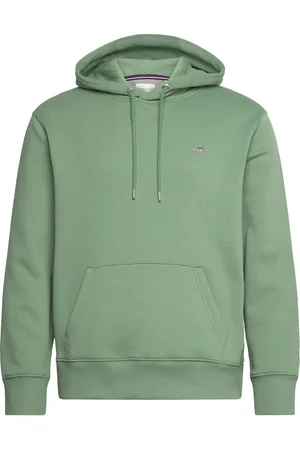 GANT Reg Shield Hoodie Tops Sweatshirts & Hoodies Hoodies Green