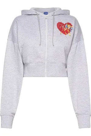 Hugo Blue Desty_B Tops Sweatshirts & Hoodies Hoodies Grey