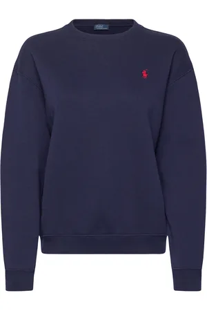 Ralph Lauren Fleece Crewneck Sweatshirt Tops Sweatshirts & Hoodies Sweatshirts Navy