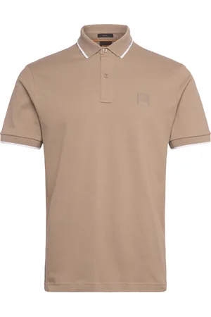 HUGO BOSS Passertip Tops Polos Short-sleeved Beige