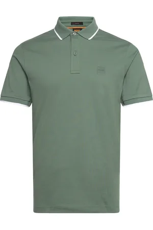 HUGO BOSS Passertip Tops Polos Short-sleeved Khaki Green