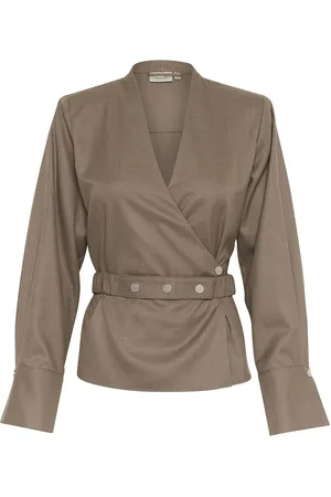 Gestuz Caciagz Blouse Tops Blouses Long-sleeved Brown