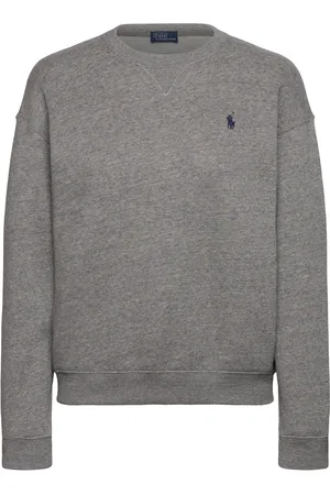 Ralph Lauren Fleece Crewneck Sweatshirt Tops Sweatshirts & Hoodies Sweatshirts Grey