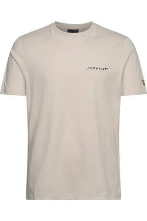 Lyle & Scott Embroidered T-Shirt Tops T-Kortærmet Skjorte Beige