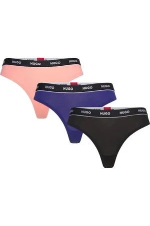 HUGO BOSS Triplet Thong Stripe G-streng Undertøj Black