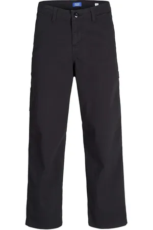 JACK & JONES Jpstalex Co Jjcarpenter Pants Noos Jnr Bottoms Jeans Regular Jeans Black Jack & J S