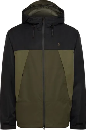 Ralph Lauren Color-Blocked Hooded Jacket Tynd Jakke Black