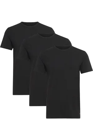 Lyle & Scott Basic 3 Pack T-Shirt Tops T-Kortærmet Skjorte Black
