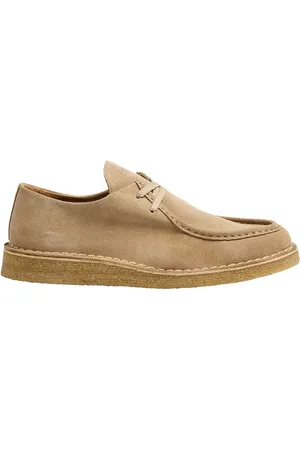 SELECTED Slhchristian Suede Wedge Moc-Toe Shoe Shoes Business Moc Toes Beige