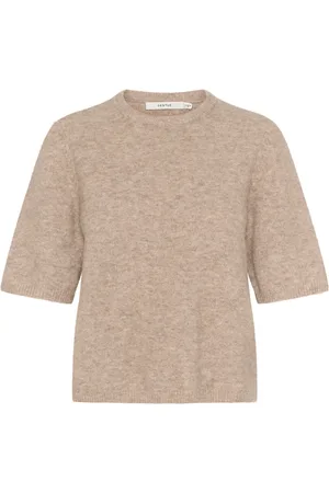 Gestuz Alphagz Ss Tee Noos Tops Knitwear Jumpers Brown