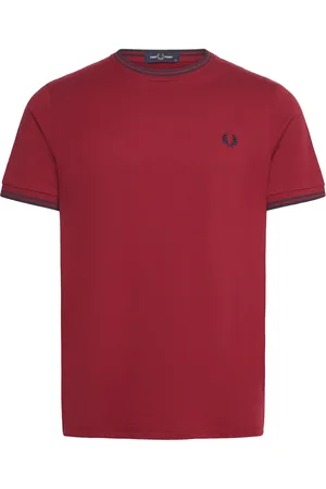 Fred Perry Twin Tipped T-Shirt Designers T-Kortærmet Skjorte Burgundy