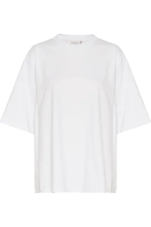 Gestuz Simmagz Emb Tee Noos Tops T-shirts & Tops Short-sleeved White