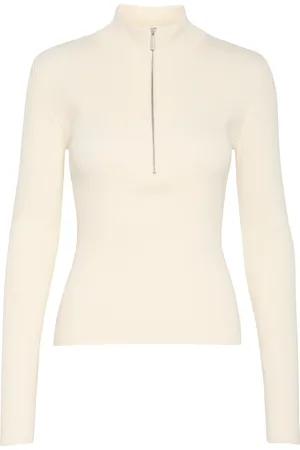 Gestuz Yasmiagz Zipper Pullover Noos Tops Knitwear Jumpers Cream