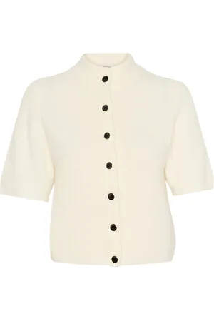 Gestuz Alphagz Ss Short Cardigan Tops Knitwear Cardigans Cream