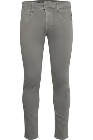 Replay Anbass Trousers Slim Hyperflex Colour Xlite Bottoms Trousers Casual Grey