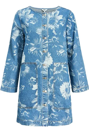 Object Objemel Lo L/S Denim Dress 137 Kort Kjole Blue