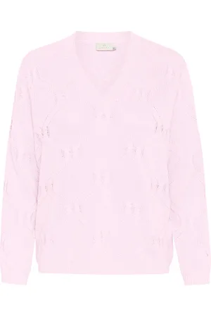 Kaffe Kacharlie Knit Pullover Tops Knitwear Jumpers Pink