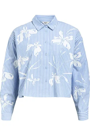 Object Objaiko Re L/S Short Shirt 137 Tops Shirts Long-sleeved Blue