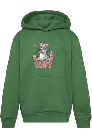 Vans Frizz Loose Pullover Tops Sweatshirts & Hoodies Hoodies Green