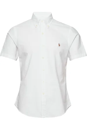 Ralph Lauren Slim Fit Oxford Shirt Designers Shirts Short-sleeved White