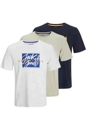 JACK & JONES Jjcolton Tee Ss Crew Neck 3Pk Mp Tops T-Kortærmet Skjorte White Jack & J S