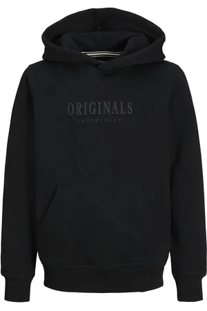 JACK & JONES Jorfrederiksberg Sweat Hood Noos Jnr Tops Sweatshirts & Hoodies Hoodies Black Jack & J S
