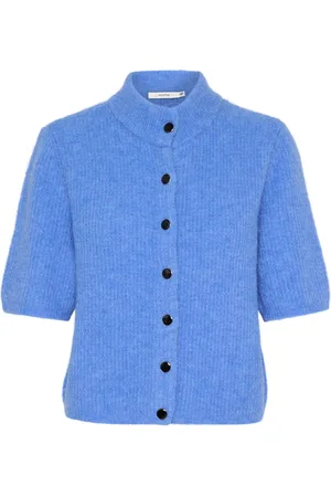 Gestuz Alphagz Ss Short Cardigan Tops Knitwear Cardigans Blue