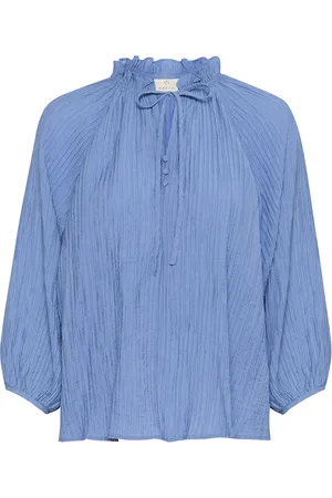 Kaffe Kalianna Blouse Tops Blouses Long-sleeved Blue