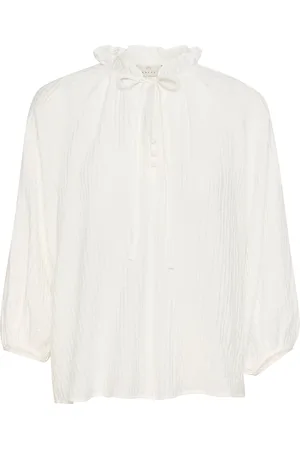 Kaffe Kalianna Blouse Tops Blouses Long-sleeved Cream