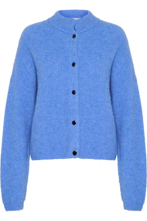 Gestuz Alphagz Short Cardigan Tops Knitwear Cardigans Blue