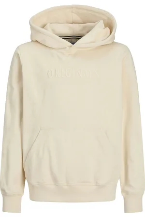 JACK & JONES Jorfrederiksberg Sweat Hood Noos Jnr Tops Sweatshirts & Hoodies Hoodies Cream Jack & J S